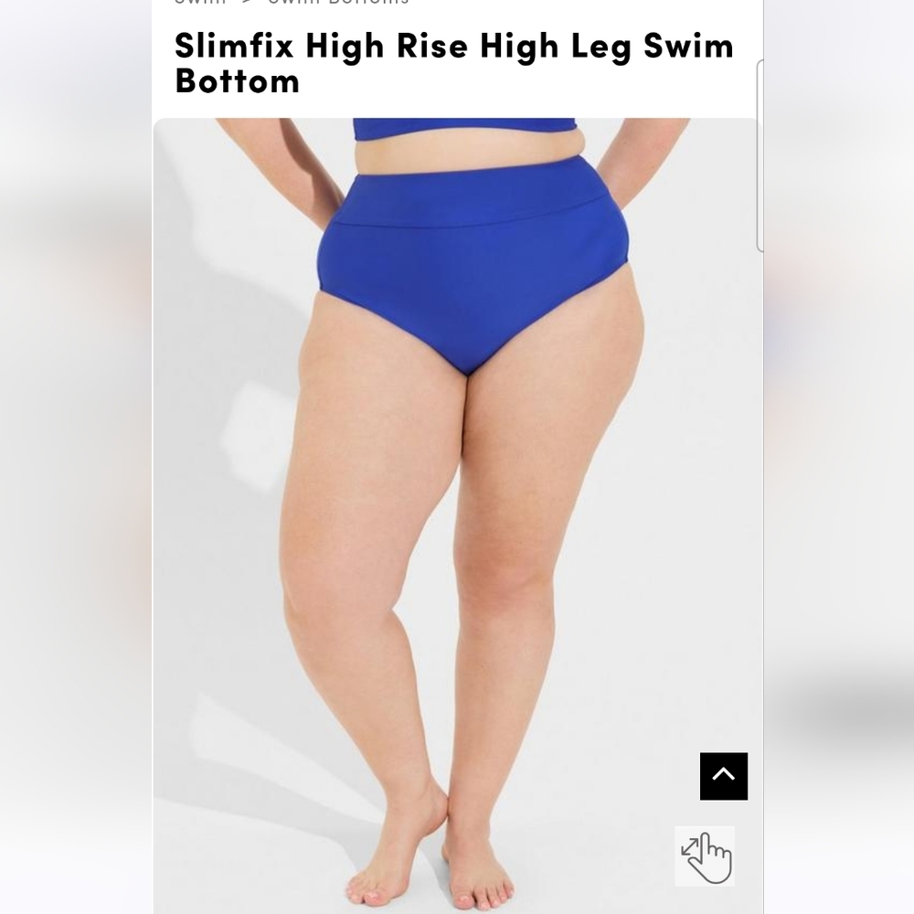 Torrid Slimfix High Rise High Leg Swim Bottom Size 3